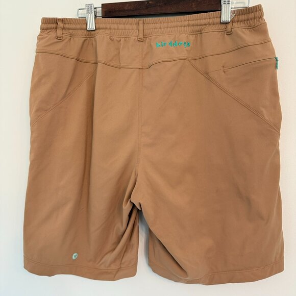 🔥 Birddogs Lined Shorts - XL Long - Tan with Aqua Accents 🩳 - Picture 3 of 5